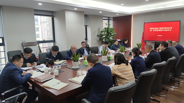 王思军出席安徽ag亚娱集团地产集团党委理论中心组2022年第一次集体进建
